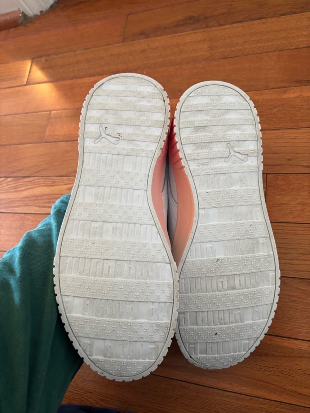 Pink and White Puma Sneakers - Picture 8 of 10